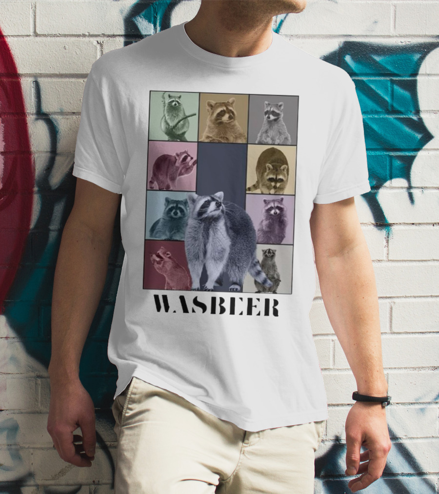 Wasbeer Raccoon Collage The Eras Tour T-Shirt