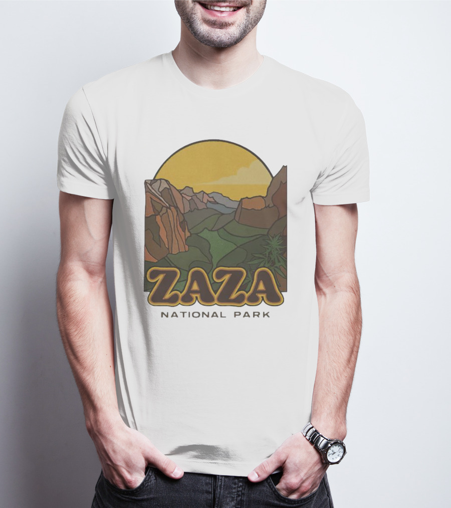 Zaza National Park Retro Landscape Scene T-Shirt