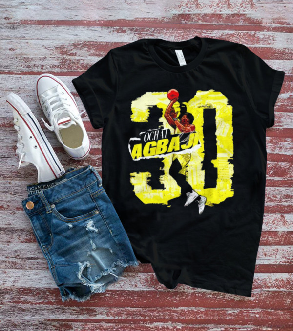 Ochai Agbaji 30 Utah Rough Basketball Dunk WHT Football T-Shirt