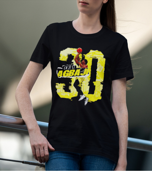 Ochai Agbaji 30 Utah Rough Basketball Dunk WHT Football T-Shirt