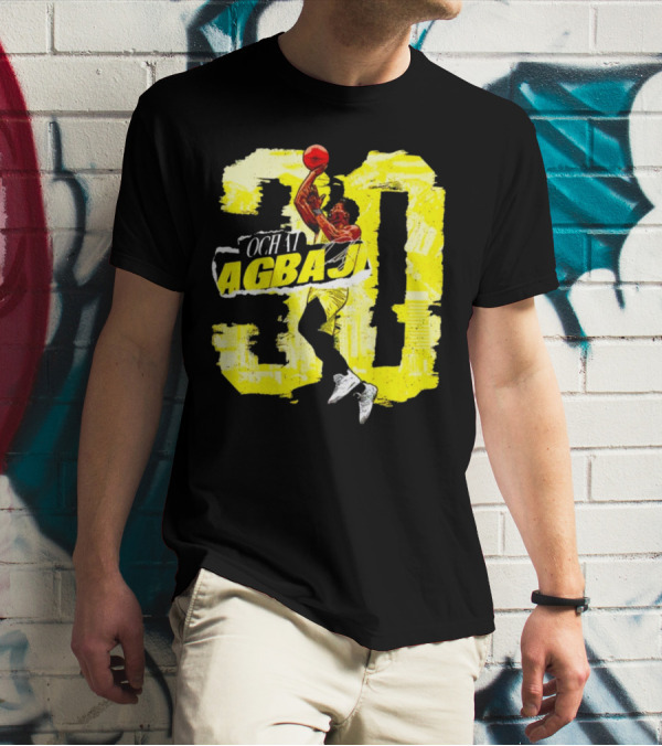 Ochai Agbaji 30 Utah Rough Basketball Dunk WHT Football T-Shirt