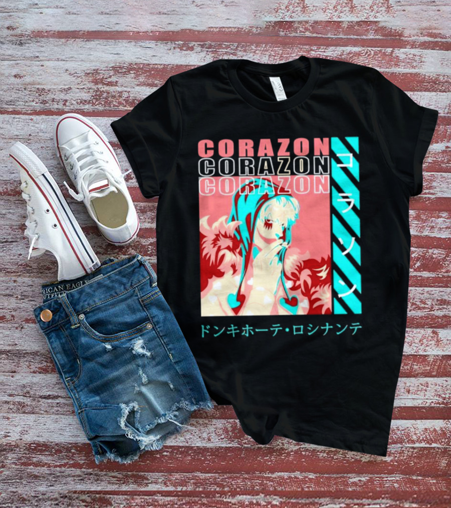 Corazon Donquixote Rosinante One Piece Manga Character T-Shirt