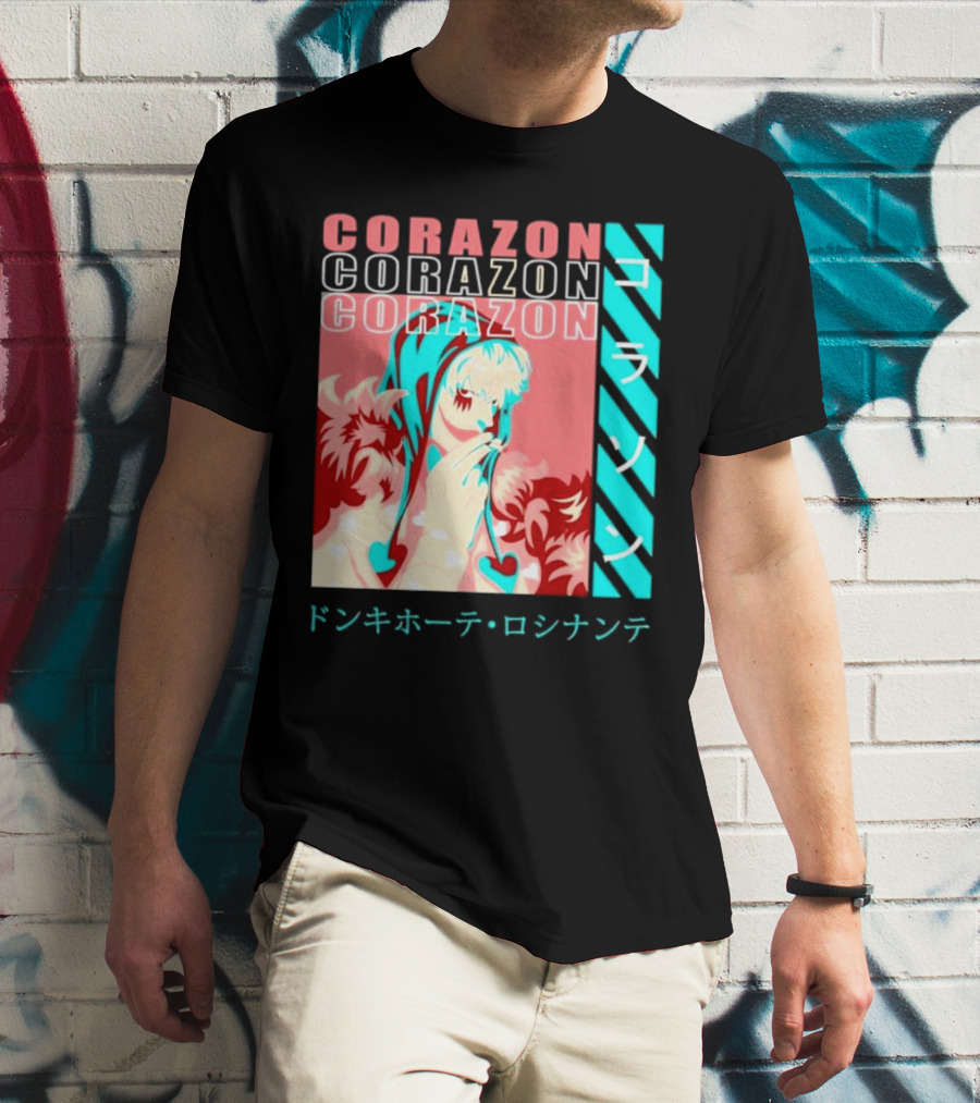 Corazon Donquixote Rosinante One Piece Manga Character T-Shirt