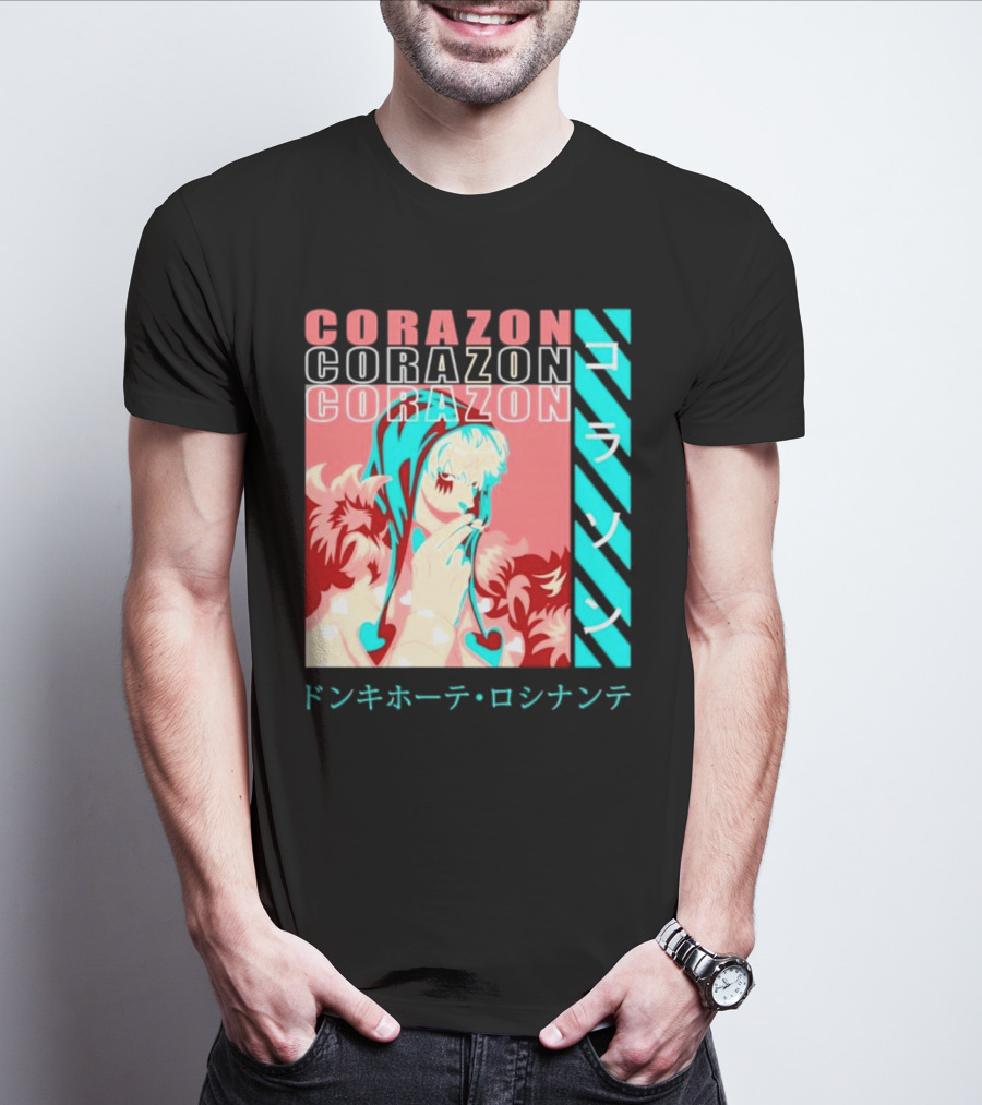 Corazon Donquixote Rosinante One Piece Manga Character T-Shirt