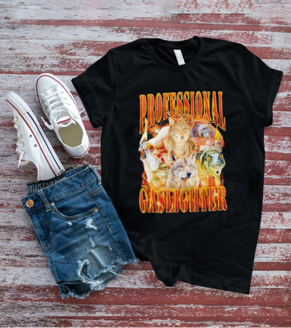 Professional Gaslighter Wolves Vintage T-Shirt
