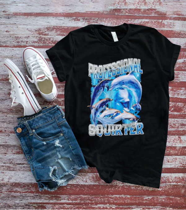 Professional Squirter Vintage Dolphins Retro Blue T-Shirt