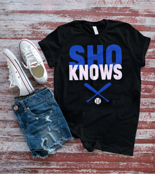 SHO KNOWS Shohei Ohtani Baseball Bat And Ball T-Shirt