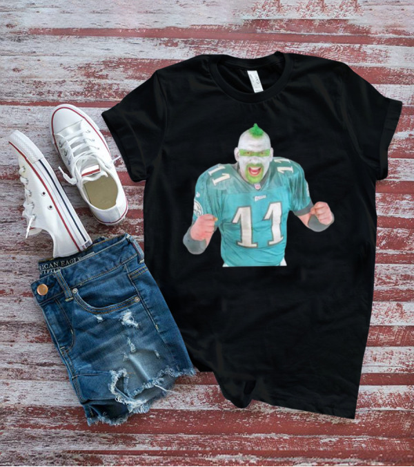 Philadelphia Eagles Fan Jersey 11 Green Face Paint Enthusiast T-Shirt