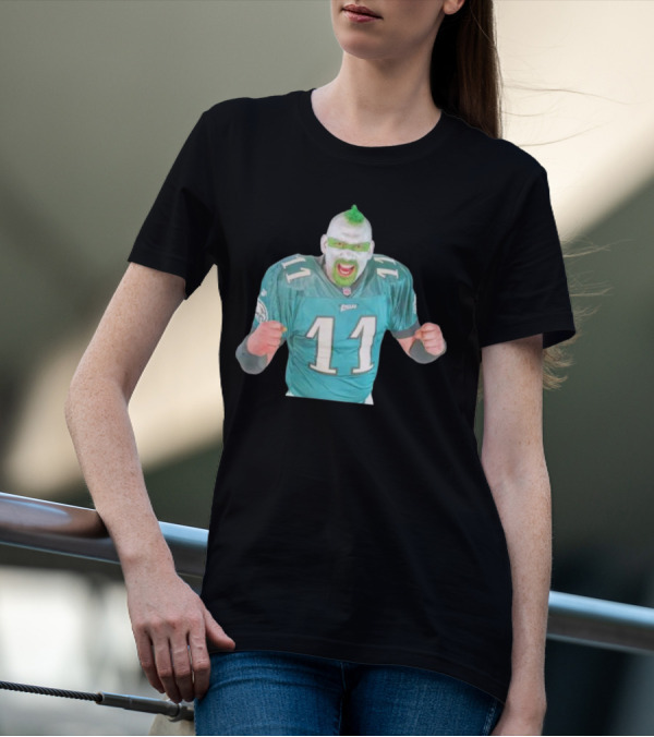 Philadelphia Eagles Fan Jersey 11 Green Face Paint Enthusiast T-Shirt