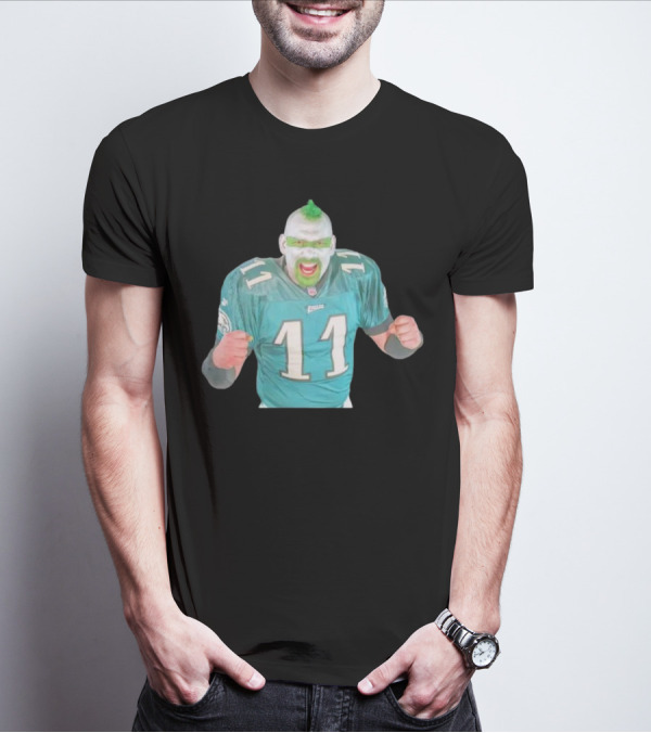 Philadelphia Eagles Fan Jersey 11 Green Face Paint Enthusiast T-Shirt