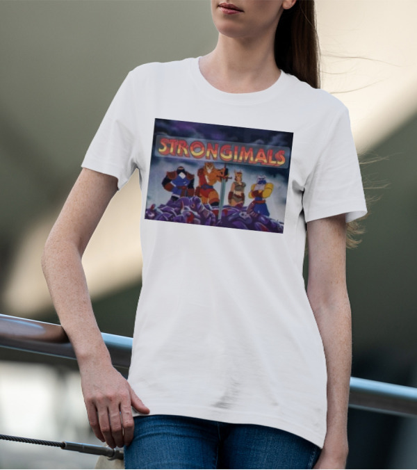 Strongimals Cartoon Warriors Assemble T-Shirt