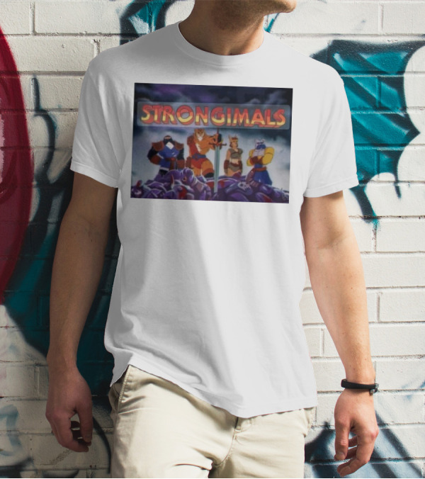 Strongimals Cartoon Warriors Assemble T-Shirt
