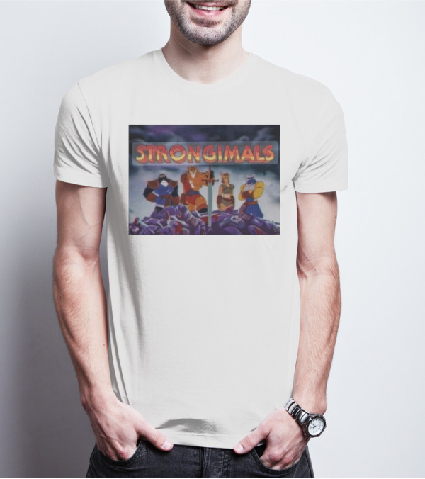 Strongimals Cartoon Warriors Assemble T-Shirt