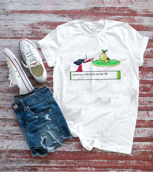 You Are A Silly Little Turtle Retro Pixel Art Showdown T-Shirt