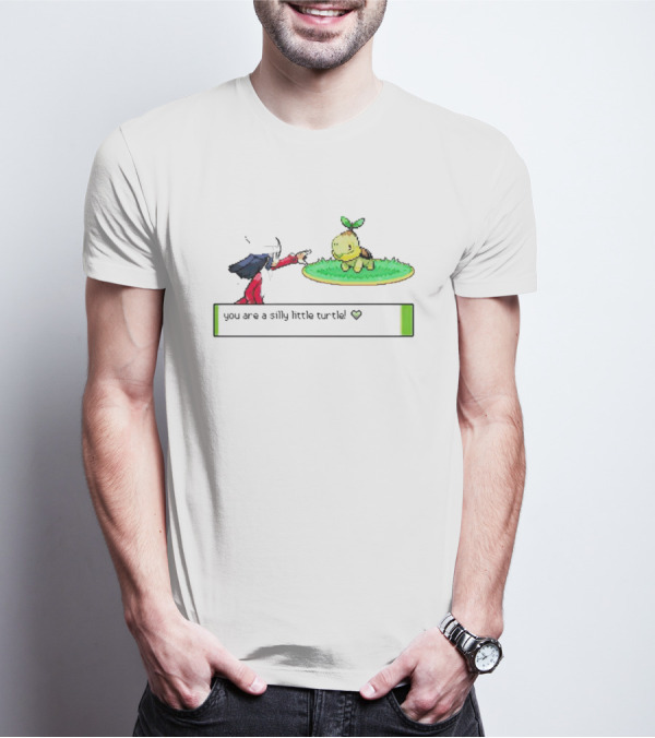 You Are A Silly Little Turtle Retro Pixel Art Showdown T-Shirt