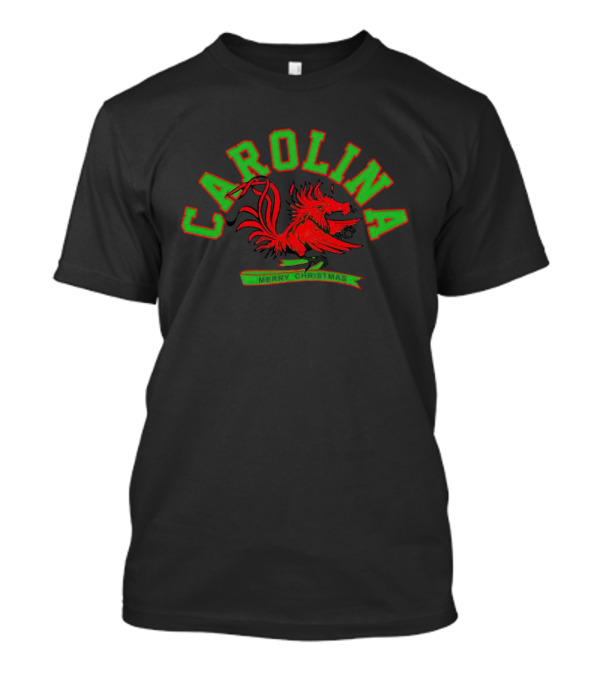 Carolina Merry Christmas Rooster Red Green T-Shirt