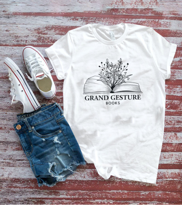 Grand Gesture Books Flowering Open Text T-Shirt