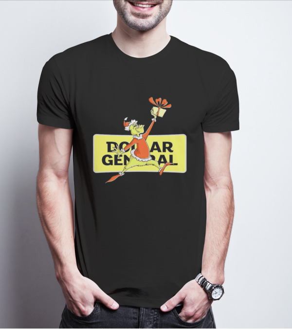 Grinch Christmas Dollar General Gift Iconic Holiday Scene T-Shirt