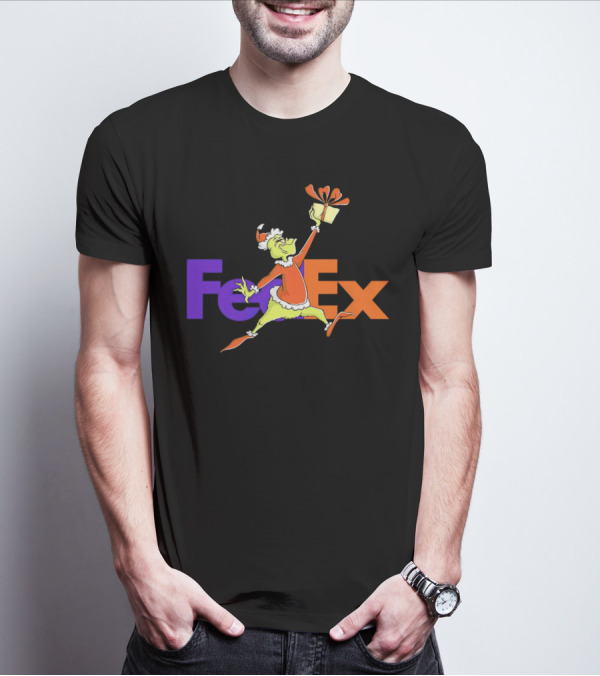 The Grinch Santa FedEx Gift T-Shirt