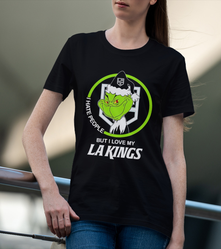 I Hate People But I Love My LA Kings Grinch T-Shirt