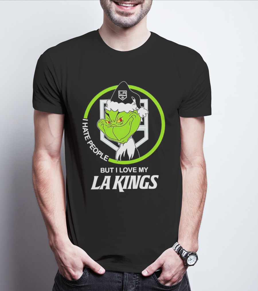 I Hate People But I Love My LA Kings Grinch T-Shirt