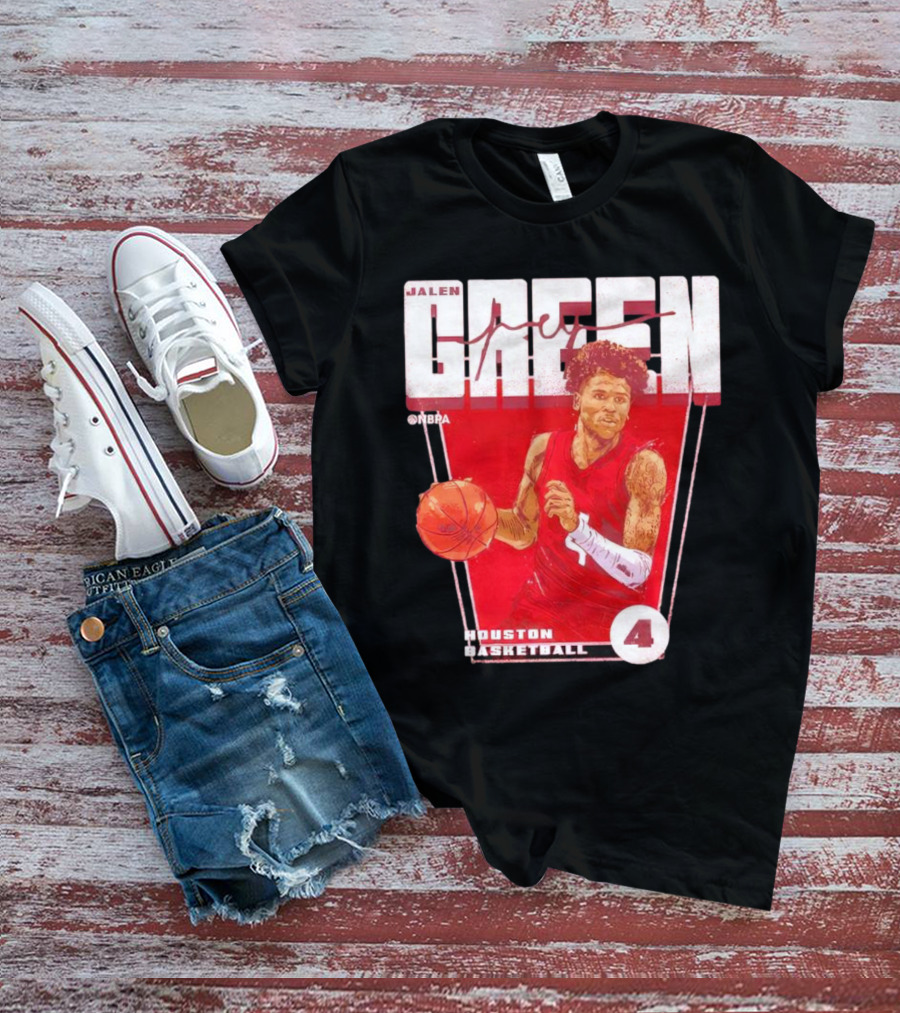 Jalen Green No. 4 Houston Basketball NBA Red Premiere T-Shirt