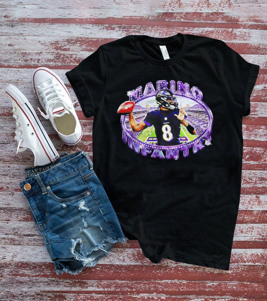 Marino Infantry Lamar Jackson Baltimore Ravens Football T-Shirt