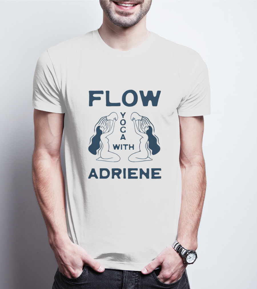Flow Yoga With Adriene Silhouette Meditation Pose Reflection T-Shirt