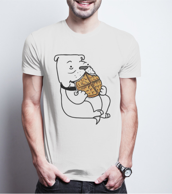 Georgia Waffle Dog Eating Breakfast Snack T-Shirt