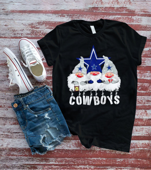 Gnomies Cowboys Christmas Star T-Shirt