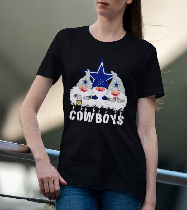 Gnomies Cowboys Christmas Star T-Shirt