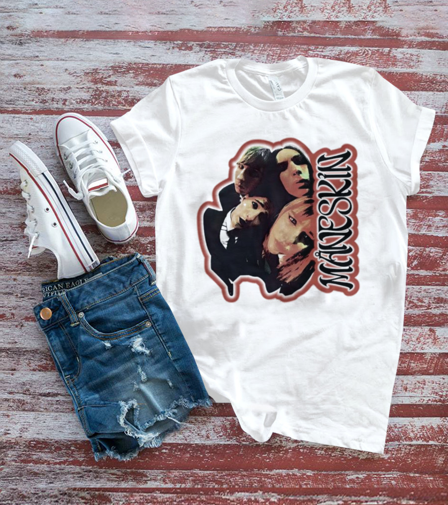 Maneskin Band Fisheye Style Group T-Shirt