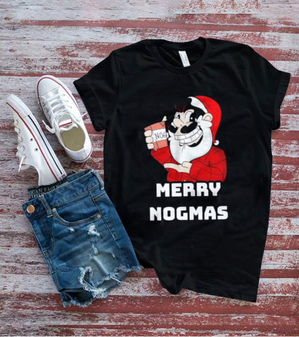 Merry Nogmas Keyrock Santa Holding Nog Cup T-Shirt