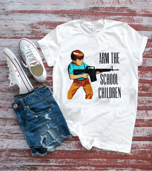 Arm The School Children Vintage Style Boy With Rifle T-Shirt