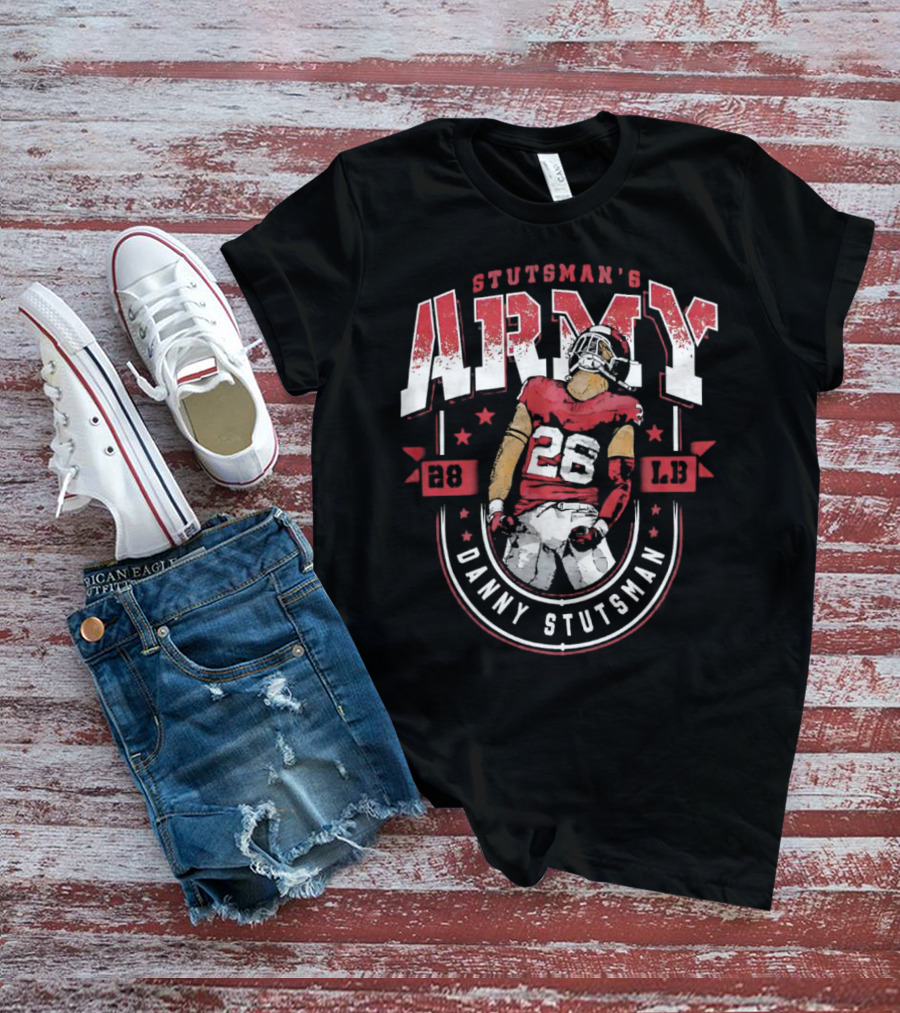 Stutsman's Army Danny Stutsman 28 LB Football Player T-Shirt
