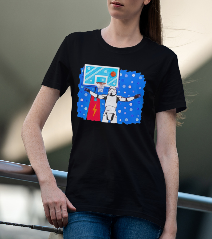 Stormtrooper Basketball No Look Shot T-Shirt