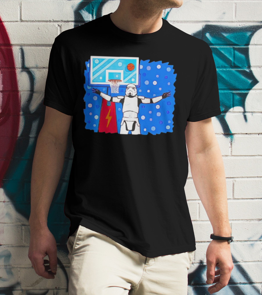 Stormtrooper Basketball No Look Shot T-Shirt