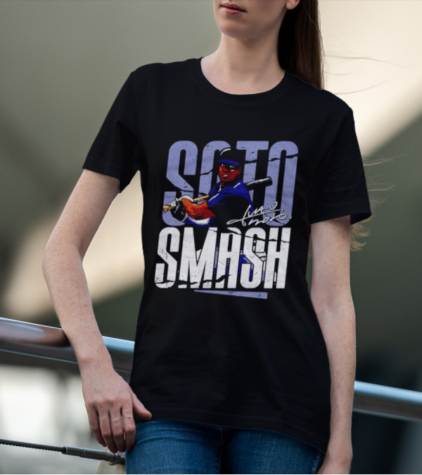 Soto Smash Juan Soto Cartoon Signature T-Shirt