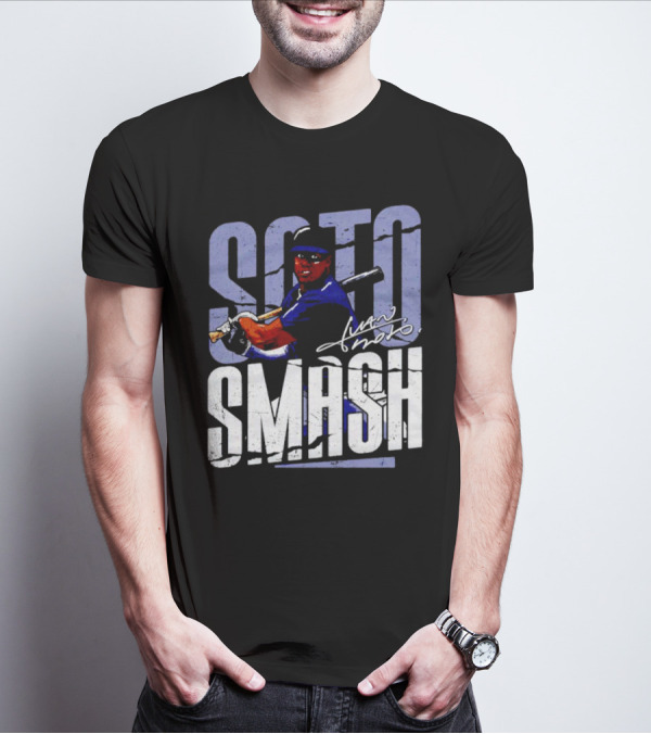 Soto Smash Juan Soto Cartoon Signature T-Shirt