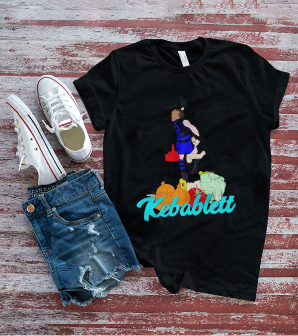 Kebablett Jumping Sports Cartoon With Ingredients T-Shirt