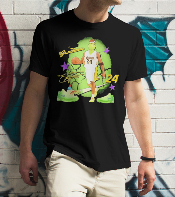 Lakers 24 Grinchmas Kobe Bryant Sneakers T-Shirt