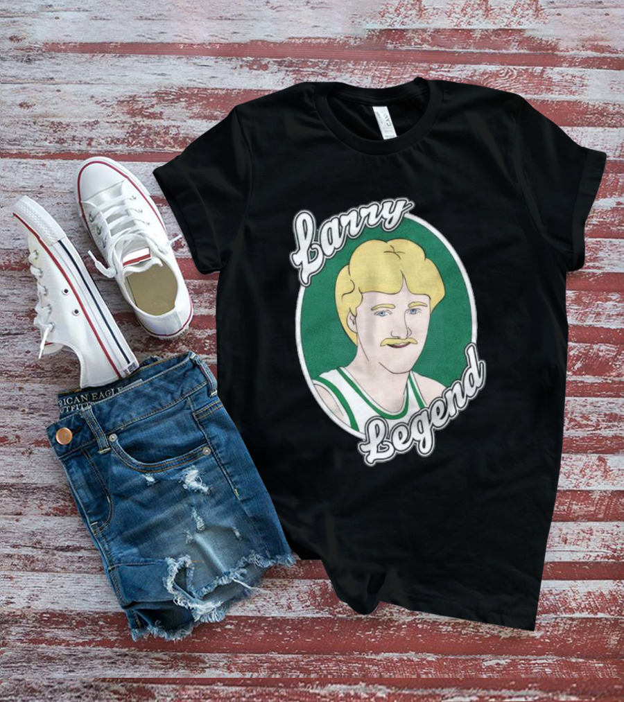 Larry Bird Legend Retro Illustration Basketball T-Shirt