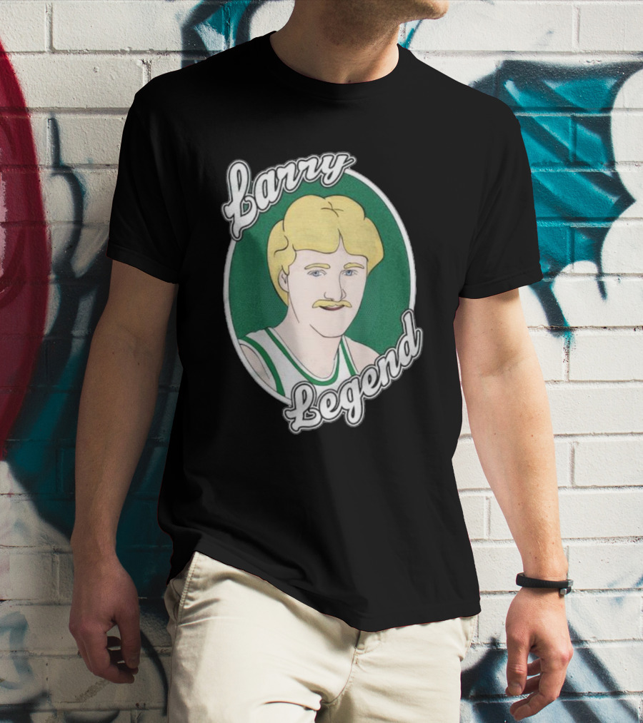 Larry Bird Legend Retro Illustration Basketball T-Shirt