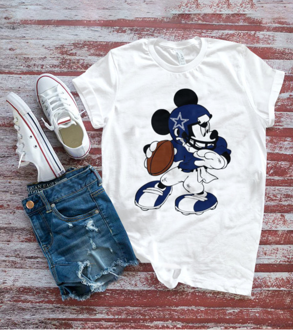 Mickey Mouse Dallas Cowboys Football Quarterback T-Shirt