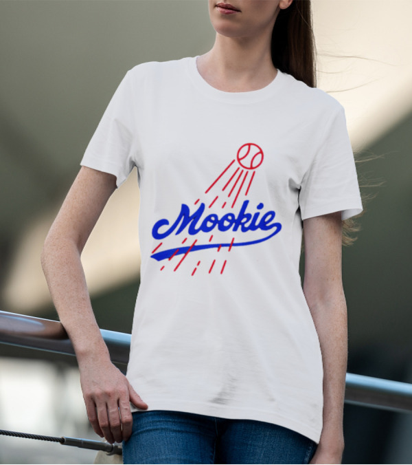 Mookie Signature Red Baseball Design Los Angeles Dodgers T-Shirt