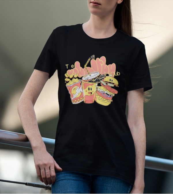 Unhealthy Club Fast Food Teξins Club Mascots T-Shirt