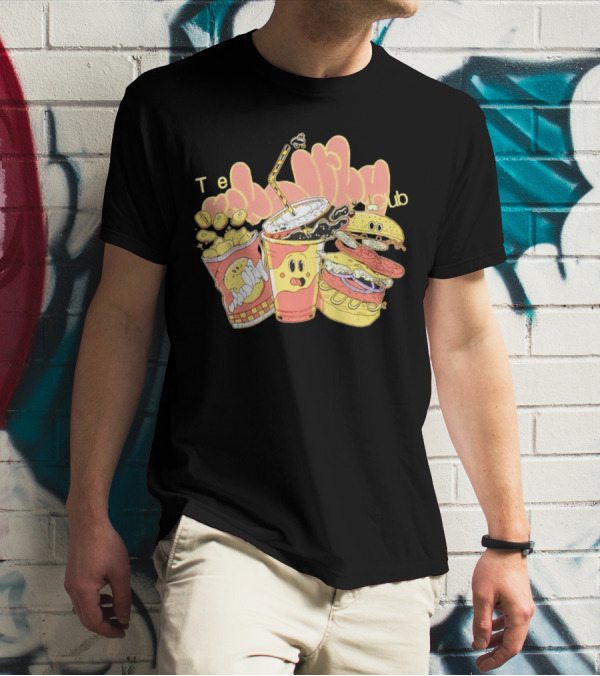 Unhealthy Club Fast Food Teξins Club Mascots T-Shirt