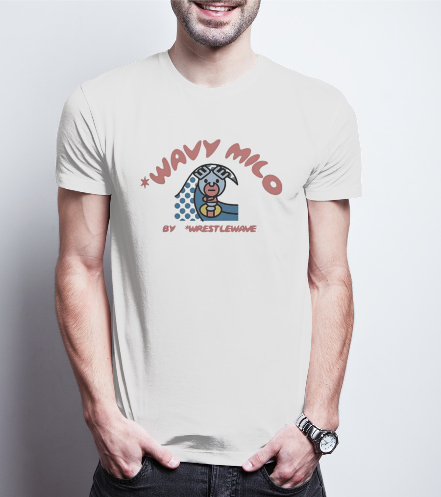 Wavy Milo Wrestlewave Retro Cartoon Character T-Shirt