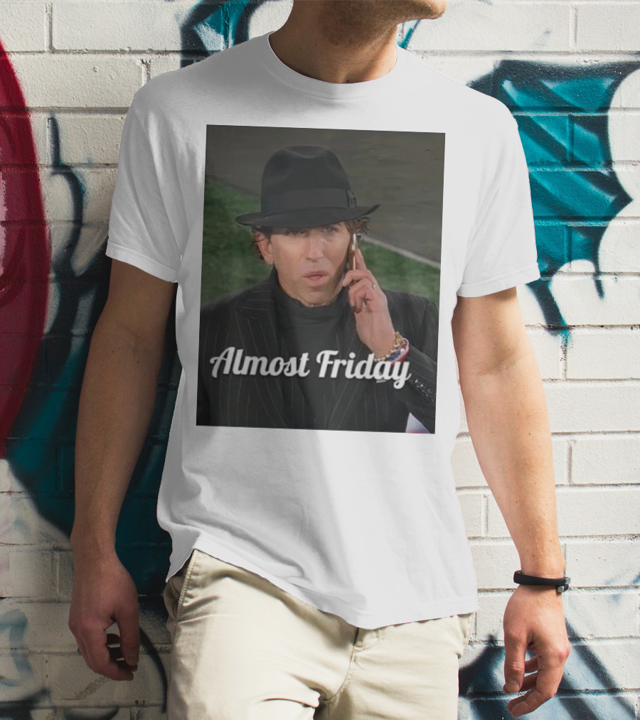 Almost Friday Stylish NFL Agent In Dark Suit On Phone T-Shirt