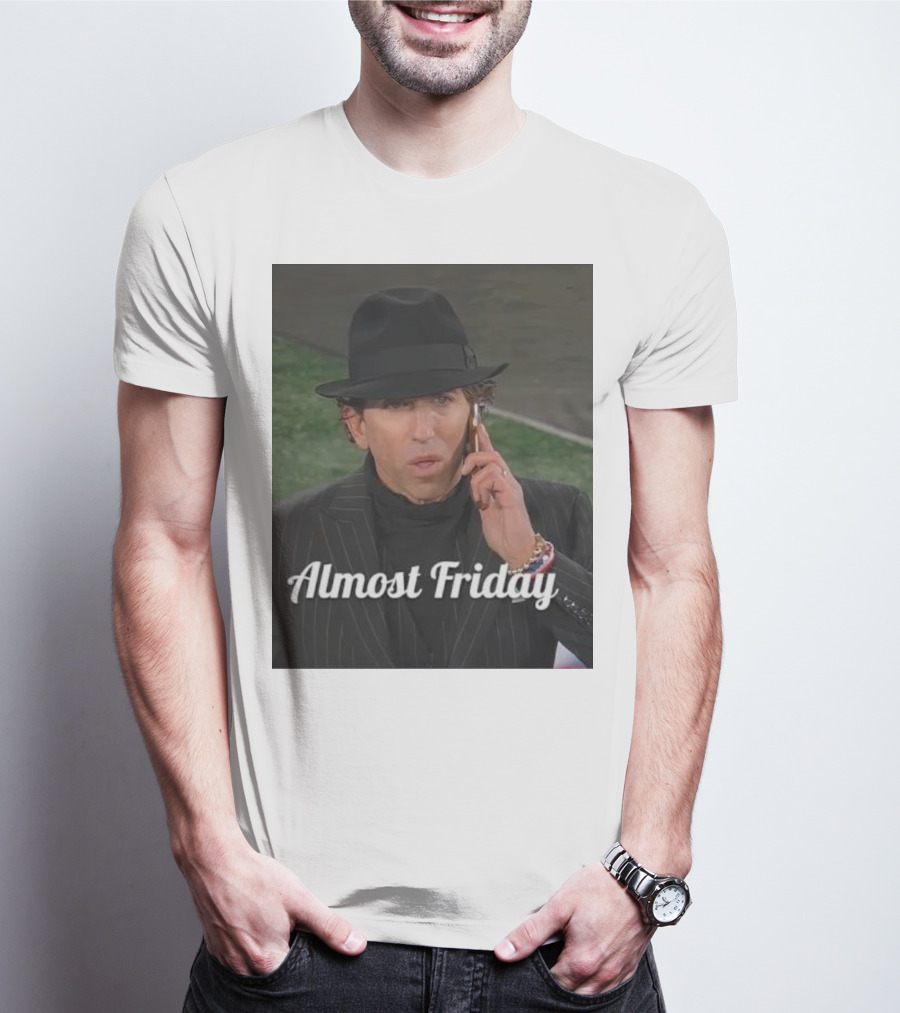 Almost Friday Stylish NFL Agent In Dark Suit On Phone T-Shirt